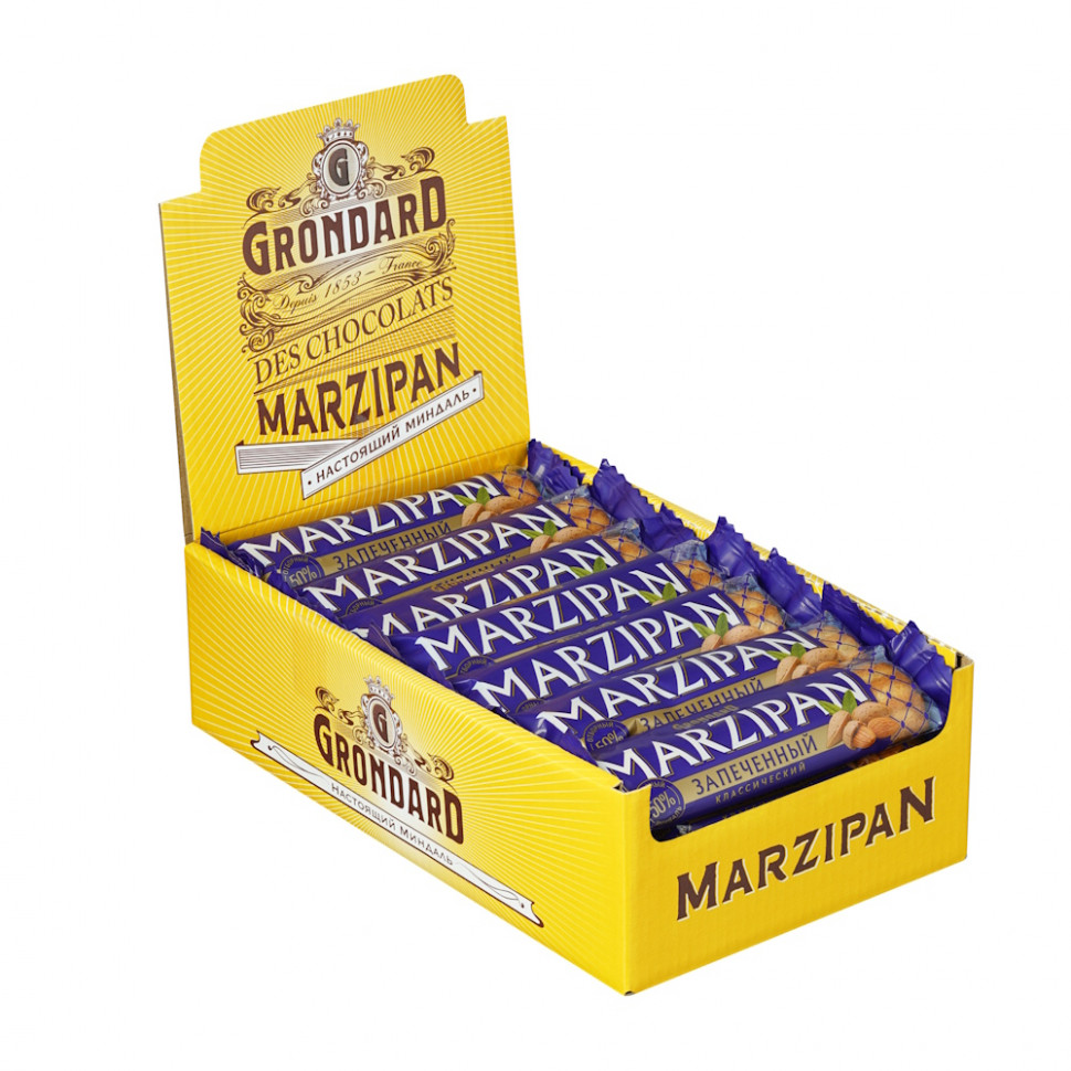  TM Grondard   (11161) Батончики НЕглазированные Марципановые Запечённые, (28шт по 40г)    в Россоши
