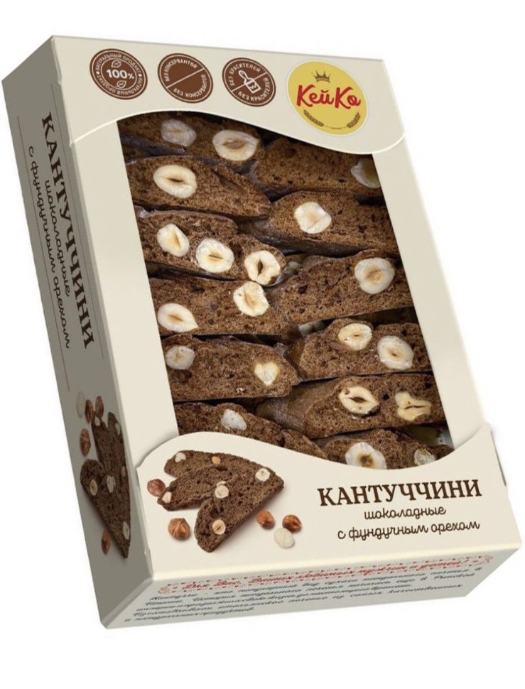  Кей Ко Кантуччини шоколадные с фундучным орехом, 200г  в Россоши