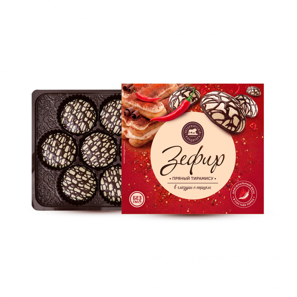  ФПК  Зефир в глазури 200г Пряный тирамису в шоколаде(подарочная коробка)        в Россоши