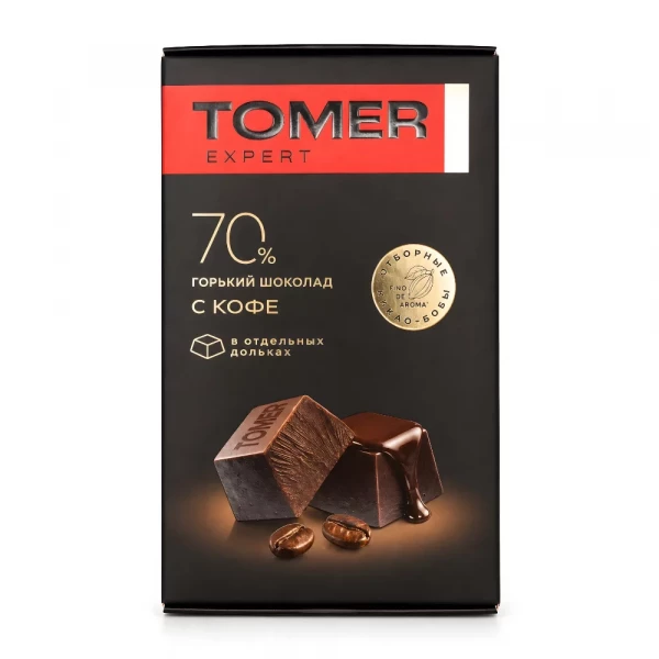 №1 Фабрика Томер  Горький (70%) шоколад с КОФЕ, 90г  в Россоши