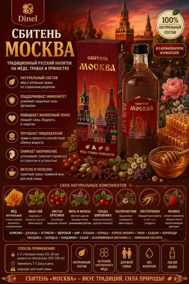  Сбитень Москва, 250мл  в Россоши
